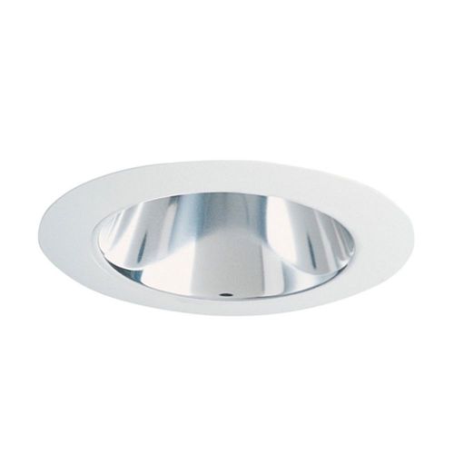 Juno lighting 442c-wh 4-inch deep cone recessed trim clear alzak with white t... for sale