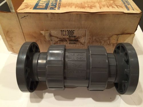 New in box, the Hayward FLG Viton PVC Ball Check Valve with a diameter of 3 inches is named TC1300F.