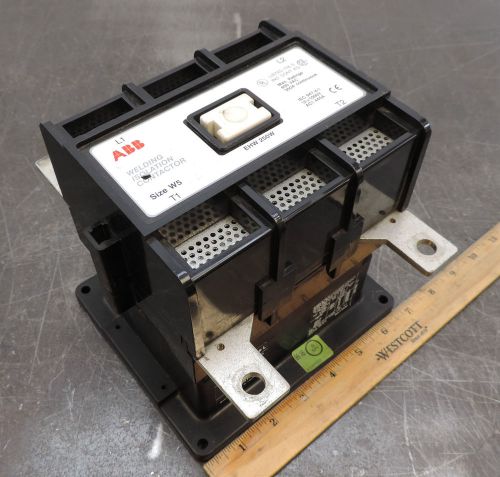 Abb ehw 250wc2p-*l welding isolation contactor 350 amp 600 volt size w5 used 001 for sale