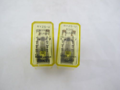 Revamped Name: (Pair of 2) IDEC RY2S-U AC24V 8-Pin Relay with 60-Day Warranty (BR)