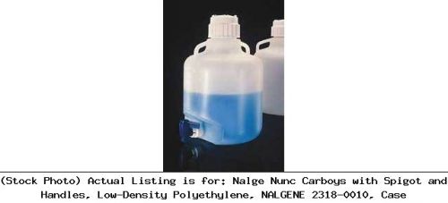 Low-Density Polyethylene Carboys with Spigot and Handles from Nalge Nunc: 2318-0010