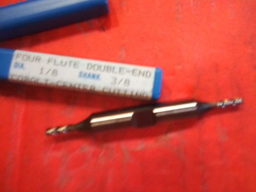 3/16   1/8 AND 3/8 COLBALT T-CENTER AND DOUBLE END MILL 4  FLUTE MADE IN THE USA