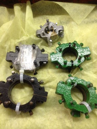 Misc. lot of iron two-piece pipe joint repair clamps for sale