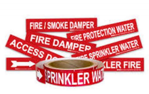 Firefighter Fire Sprinkler Duct System Stickers or Decals Lot