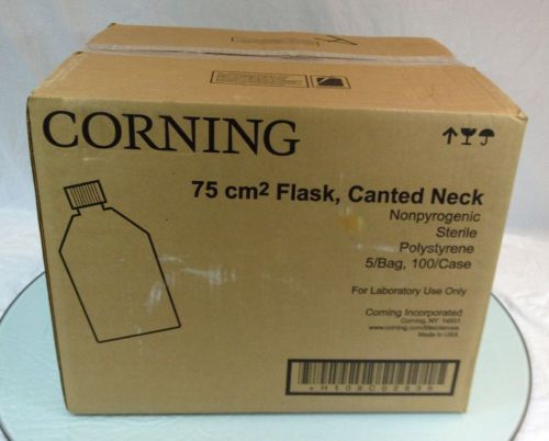 Corning 75cm? canted neck cell culture flask case of 100 430641 for sale