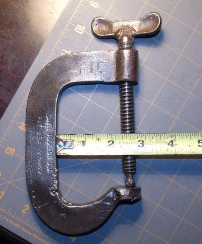 Antique hargrave cincinnati tool.co c-clamp super clamp no.44 3&#034; pat.1918469 for sale
