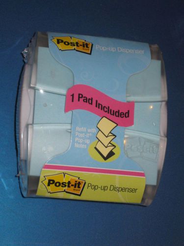 Brand new 3M Post-it Pop-up Note Dispenser in baby blue color, including a 3