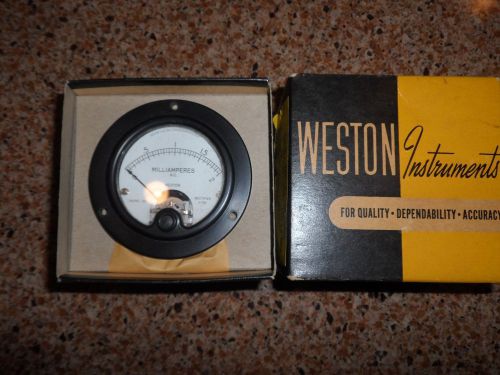 VTG UNUSED NIB 1957 WESTON ELECTRICAL MODEL 301 MILLIAMPERES DC  Guage w/ Box