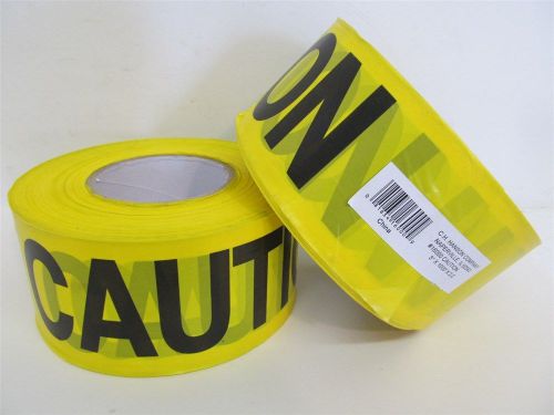 C.h. hanson co. 16000, 3&#034; x 1000&#039;, 2 mil standard caution barricade tape 2 each for sale