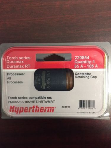 One piece of the Authentic Hypertherm Retaining Cap, product number 220854.