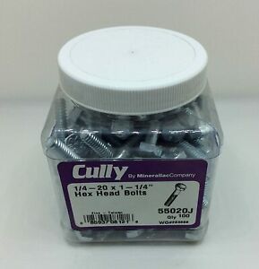 Cully Brand Hex Head Bolts, 1/4