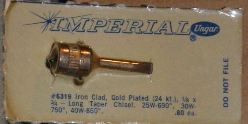 NOS Ungar 6319 Imperial Tip for Soldering Iron - Gold Plated with Iron Cladding