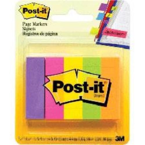 Assorted Fluorescent Post-it Page Markers 1/2
