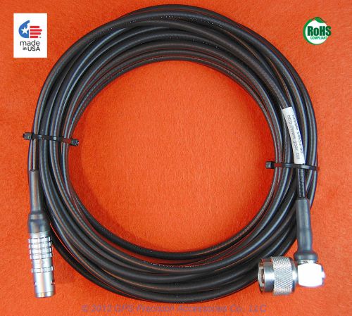 Trimble 14553-00 gps antenna cable with &#034;n&#034; &amp; lemo ffa connectors for sale