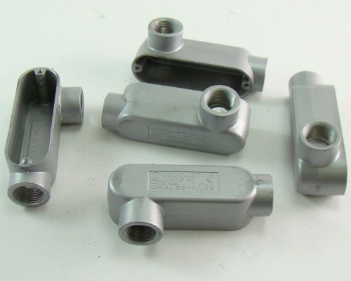 Lot of (5) crouse hinds condulet outlet body 3/4&#034; ll 29 for sale