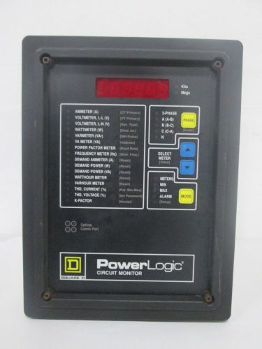 Square d 3020 cm-2350 iom-4411-20 power logic circuit monitor panel d293172 for sale