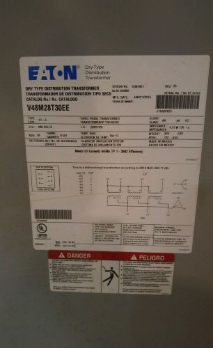 Eaton v48m28t30ee dry type distribution transformer for sale