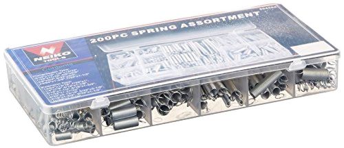 Neiko Steel Spring Assortment - 200 Springs in 20 Different Sizes/Styles