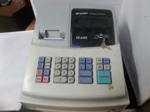 Sharp XE-A102 Cash Register with Keys (For Parts or Repair)
