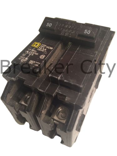 Square d 50 amp 2-pole hom250 circuit breaker 120/240 vac for sale