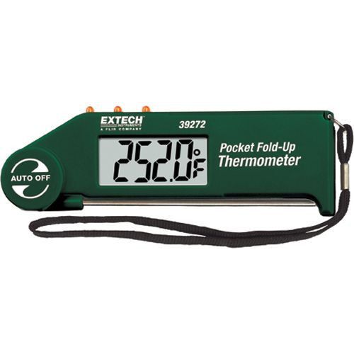 Extech 39272 pocket fold-up thermometer with adjustable probe green for sale