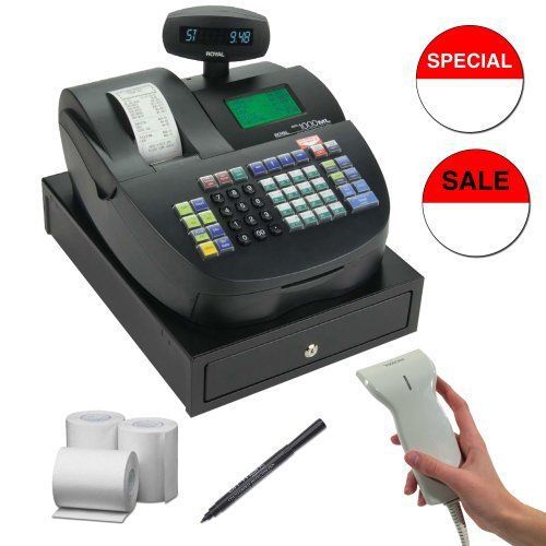 Royal alpha 1000ml 200 department heavy duty cash register + accessory kit for sale