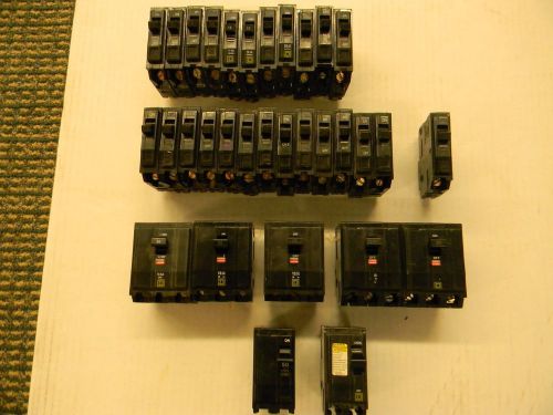 Mixed lot of square d breakers...all qo   32 breakers.. for sale