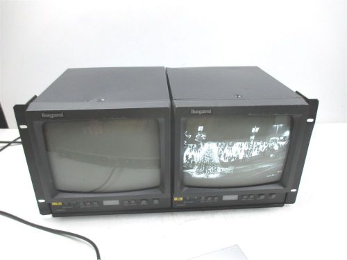 Ikegami PM9050 B&W Monitors Rack Mount CCTV Security System TVs - Set of 2