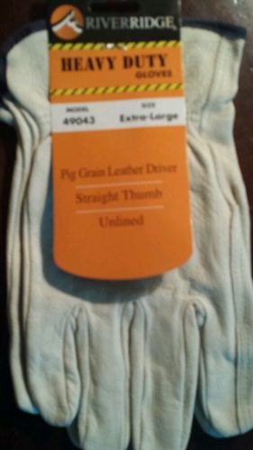 Riverridge lightweight soft smooth genuine leather driver work gloves unlined xl for sale