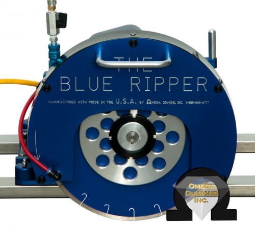 3hp blue ripper sr rail saw for granite, marble, and more - with 7 &amp; 13ft rails for sale