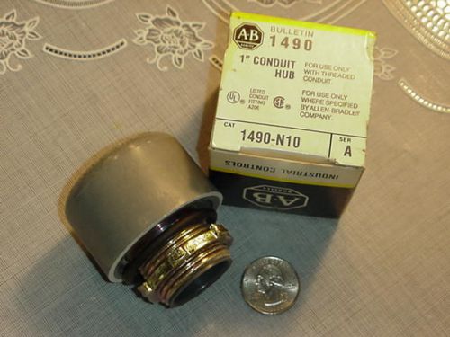 Allen bradley 1490-n10 1 inch conduit hub for use with threaded conduit new! for sale