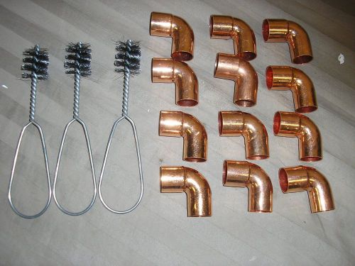 3/4&#034; x 3/4&#034; copper street ftg x c 90 elbow ell plumbing fitting - 12 pieces for sale