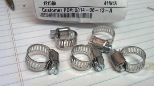 Stainless Adjustable Small Worm Clamp - Part #18915, Suitable for Sizes 1/4&#034; to 5/8&#034;