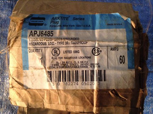 Service Inlet Plug - Cooper Crouse-Hinds APJ6485, 60A, 3W, 4P