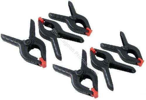 6 pieces of 6 inch durable plastic spring clamps for market stalls, large nylon tarpaulins and more.