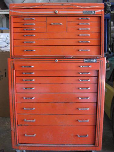 toolbox containing a variety of Matco, Snap-On, Cornwell, Proto, Mac, and Craftsman tools.
