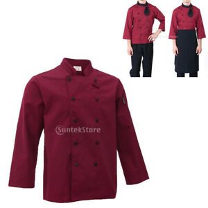 Unisex Chef Long Sleeve Coat Jacket Uniform / Cook Clothes: Restaurant Hotel Edition