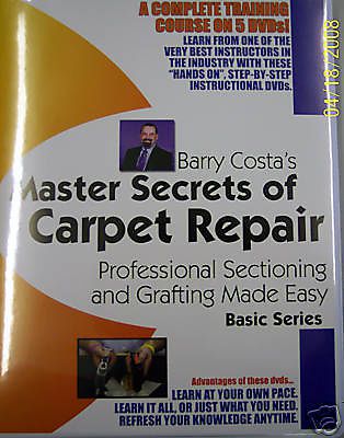 Master Series DVD's on Barry Costa's Carpet Cleaning Repair