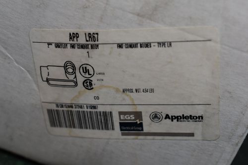 Appleton electric products lr67 2 grayloy fm7 conduit body type lr open box 1 for sale