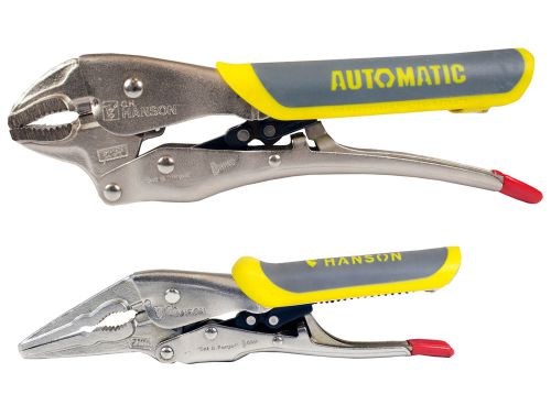 Soft Grip CH Hanson 80305 Automatic Pliers Set - Curved 10-inch and Needle Nose 7-inch