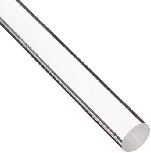 Acrylic Round Rod, Transparent Clear, Meets UL 94HB, 1/2&#034; Diameter, 4&#039; Length