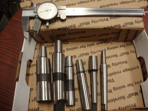 Drill chuck arbors 6 pcs new straight and taper shanks for sale