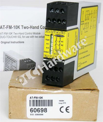 Banner Two-Hand Control Module AT-FM-10K 6A 24V AC/DC DIN-rail Mount