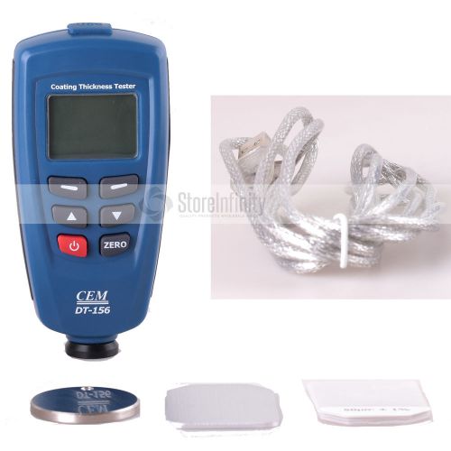 New cem dt-156 paint coating thickness gauge / tester f/nf probes 1250im for sale