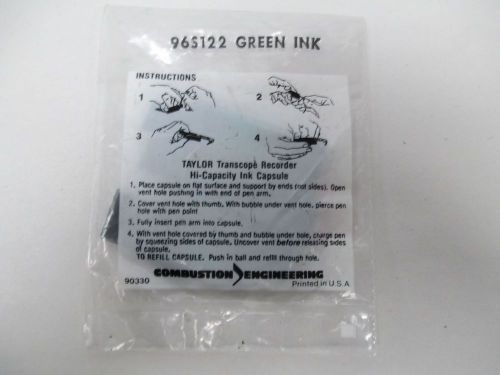 Lot 3 new combustion 96s122 taylor green ink capsule transcope recorder d326855 for sale