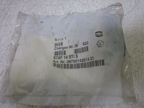 A set of 14 brand new Harting 09700142214 01 connectors, enclosed in a factory bag.
