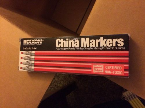 Phano China Markers in Crimson Red No. 71 by Dixon - Pack of 12 - Non-Hazardous