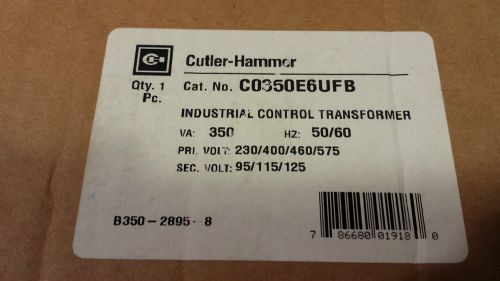 Cutler hammer c0350e6ufb transformer pri 230/400/460/575 sec 95/115/125 va 350 for sale