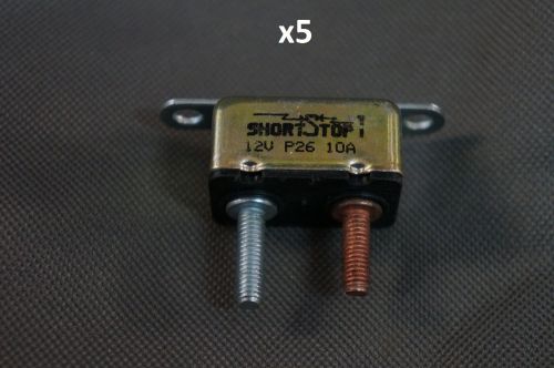 Bussmann short stop type 1 circuit breaker 10 amp 12 volt pack of 5 for sale
