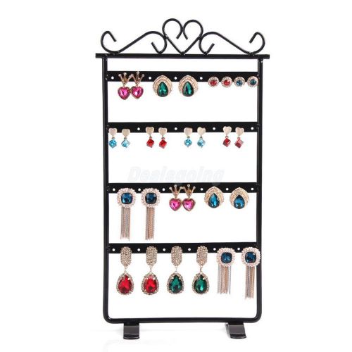 48-hole metal earrings ear studs jewellery display stand rack holder black for sale